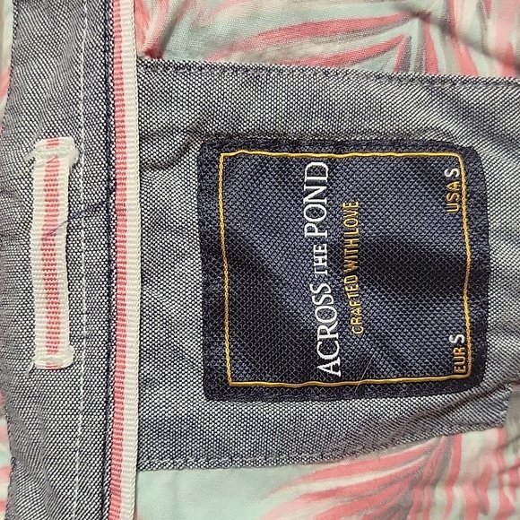 LON NYC pink/blue tropical button up - Picture 4 of 5